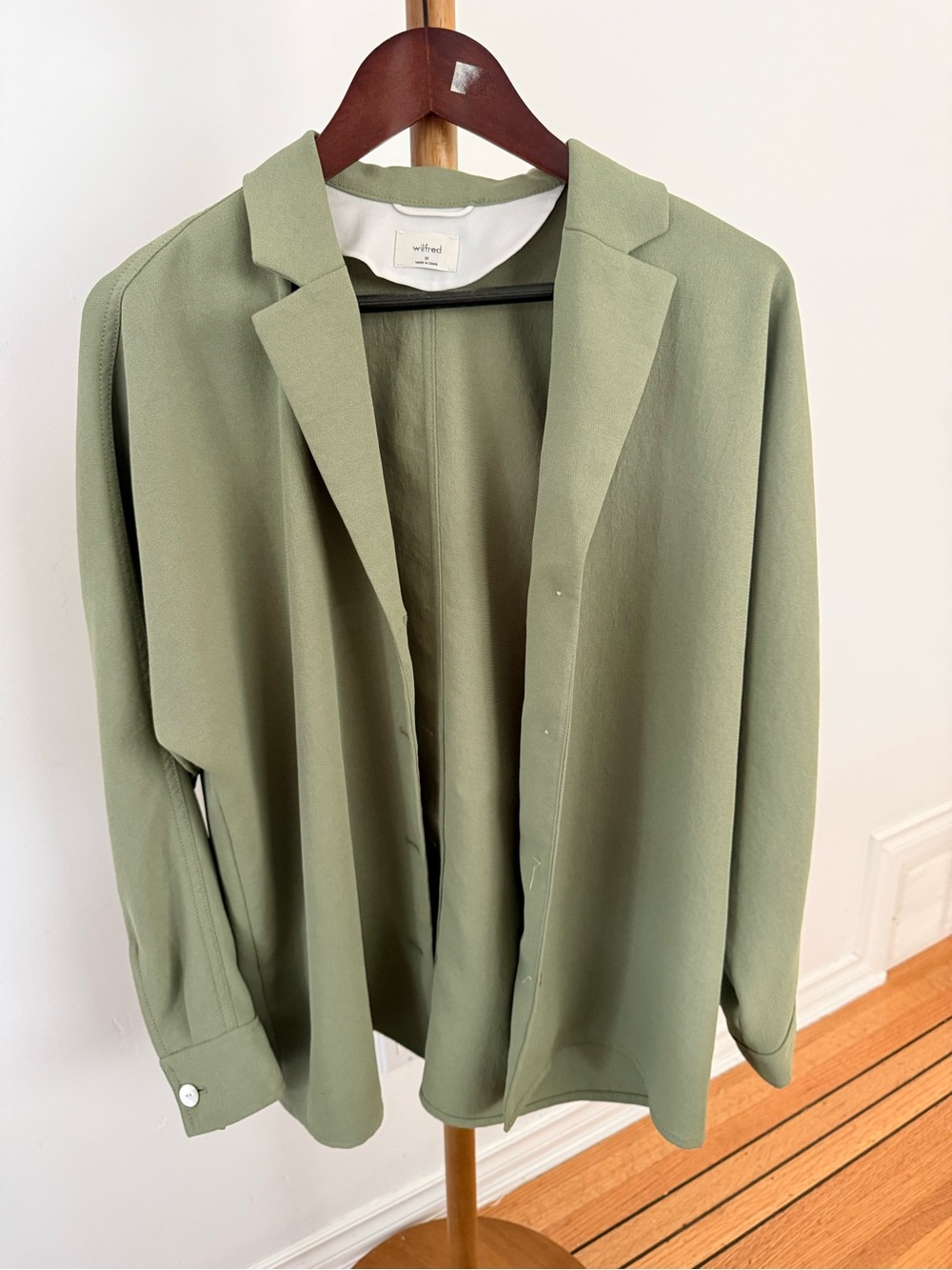 Wilfred Olive Green Open-Front Jacket